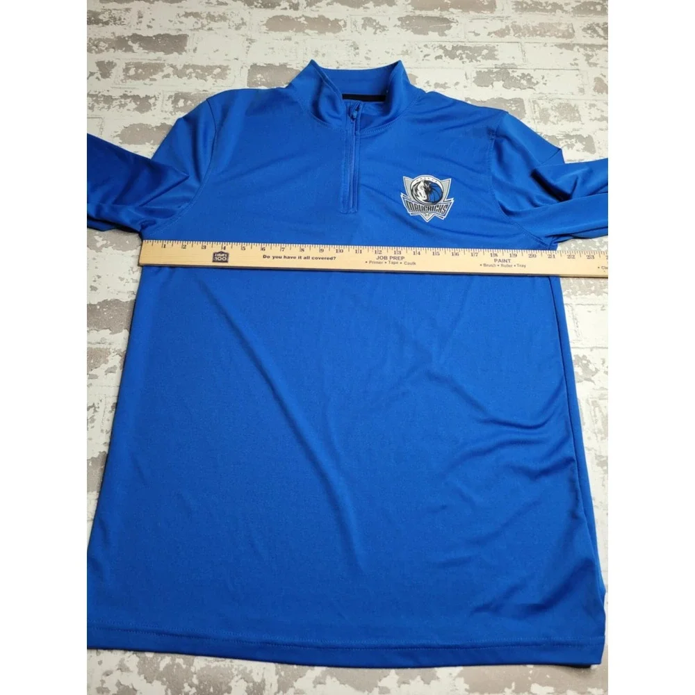 NBA Ultra Game 1/4 Zip Dallas Mavericks Pullover‎ Men's Large Blue Basketball